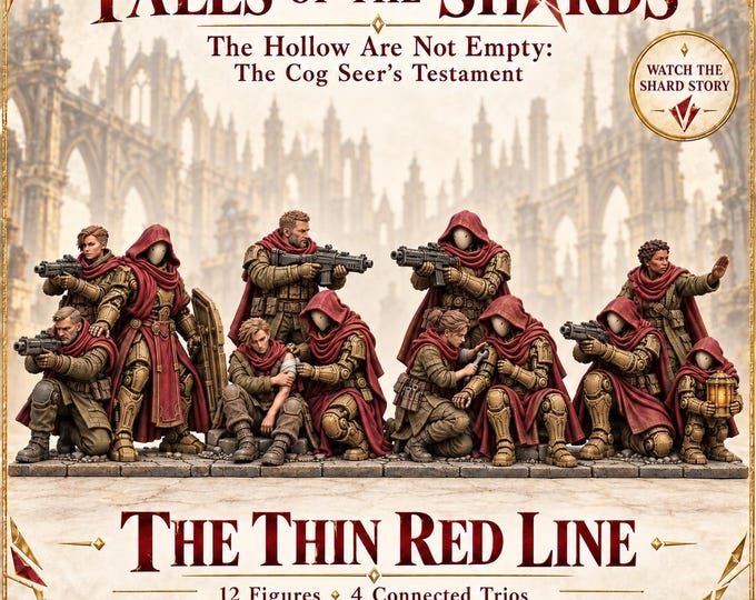 The Thin Red Line | Tales of the Shards | Charity model -  RedCross Choose 1 Connected Trio or Full 12-Figure Sci-Fi Diorama | HGM Exclusive