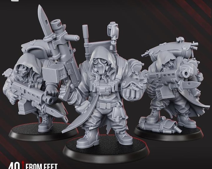 Alcat Mules Squad - Grimdark - DakkaDakka - Fantasy Resin Miniature