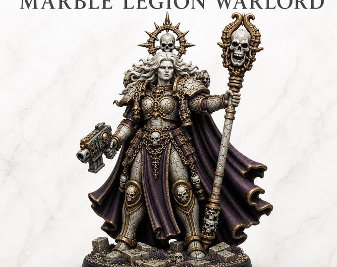 Marble Legion Warlord | HGM Exclusive 32mm Resin Sci-Fi Character Miniature