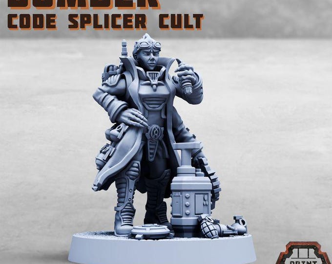 Bomber Code Splicer Cult - Print Minis - Tabletop Wargaming for Grimdark | Alternative  | OPR Sci-Fi mini