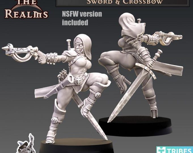 Battle Nun – Across the Realms Licensed 32mm Resin Miniature – Attired or Nude