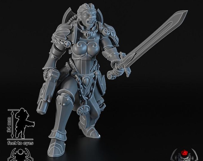 Widows of Retribution Сommander  • 32mm Grimdark - Sci-Fi Wargames & TTRPG | Eight Legs Miniatures mini