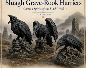 Sluagh Grave-Rook Harriers - HGM Exclusive Resin Glen-Gloam Fantasy and Monster Bestiary Miniatures
