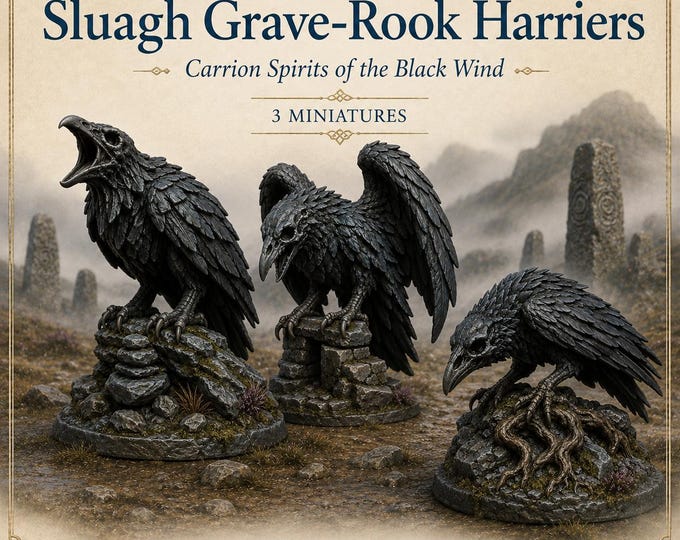 Sluagh Grave-Rook Harriers - HGM Exclusive Resin Glen-Gloam Fantasy and Monster Bestiary Miniatures