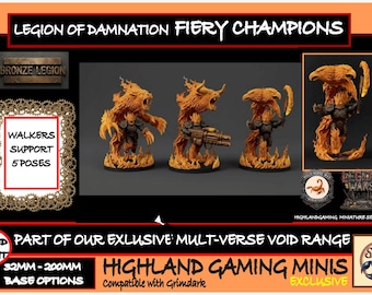 Legion Of Damnation - Fiery Champions - Bronze Legion - Exclusive HighlandGamingMinis Miniatures Range Tabletop Wargaming for Grimdark OPR