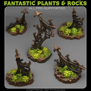 Gothic Gate Ruins Wargaming Scatter Terrain Objectives | Fantastic Plants and Rocks | PathFinder | Mini | Dungeons and Dragons | Fantasy
