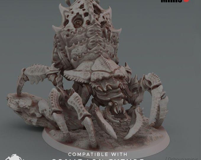 Deep Hive - Mother Bug 2.0 - Deep Hive Alien Bug, Grimdark Sci-Fi 3D Printed Model - Oshounaminis