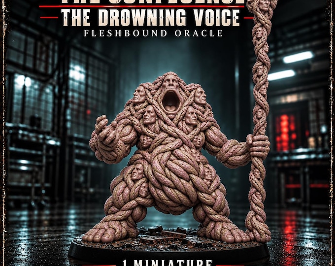 The Drowning Voice | Giant Flesh Horror Oracle Resin Miniature | 32mm Gaming Scale | The Confluence | HGM Exclusive