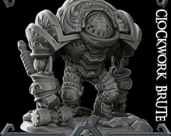 Clockwork Brute - Rocket Pig Games - Tabletop Wargaming for Grimdark | OPR Sci-Fi & Fantasy Resin Mini