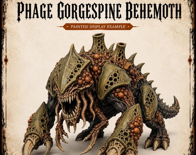 Phage Gorgespine Behemoth - 80mm Sci-Fi Alien Resin Assault Monster - 120x92mm Oval Base - HGM Exclusive