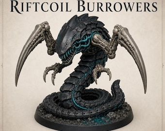 Riftcoil Burrowers - Wraith-Helix Legion Resin Alien Creature Miniatures - 5