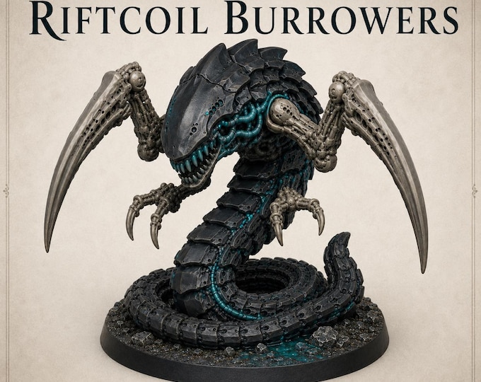 Riftcoil Burrowers - Wraith-Helix Legion Resin Alien Creature Miniatures - 5