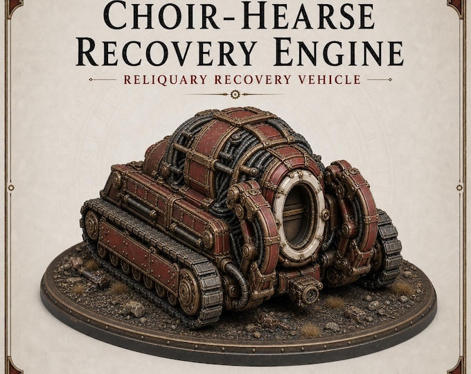 Hollow Legion Choir-Hearse Recovery Engine | Gothic Sci-Fi Resin Vehicle Miniature | HGM Exclusive