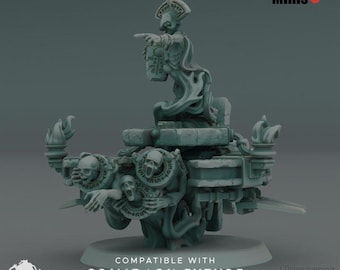 Trailed Platform - Doomed Empire - Oshounminis Tabletop wargaming miniature for Grimdark | OPR | Sci-fi Living Metal