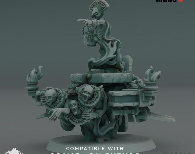 Trailed Platform - Doomed Empire - Oshounminis Tabletop wargaming miniature for Grimdark | OPR | Sci-fi Living Metal