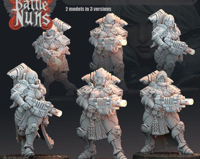 Battle Nuns with Magma Guns - Across the Realms - New Release July 25  - Sci-Fi OPR Grimdark compatible - Tabletop Wargaming