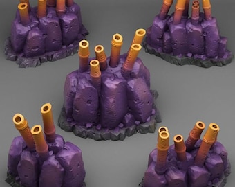 Poisonous Enchanted Bamboo scatter Terrain Objectives - Fantastic Plants & Rocks - Fantasy Terrain Set