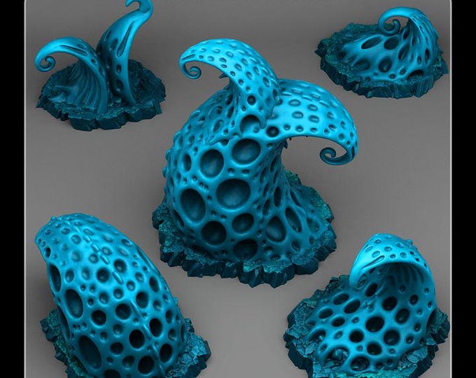 Venomous Abyss Aberration Wargaming Terrain Objectives | Fantastic Plants and Rocks | PathFinder | Dungeons and Dragons | Fantasy | RPG