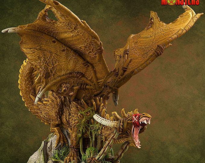 Cave Dragon | for Fantasy | Grimdark | for DnD RPG | Sci -fi resin mini | Print your Monster