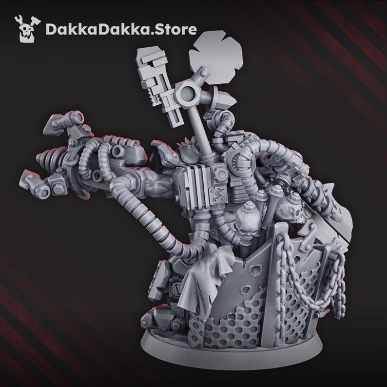 Ork Engineer Nikk 'da Tech - Dakkadakka Licensed 28mm Resin Sci-fi Ork Engineer ...