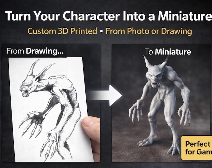 Custom Miniature from Photo – Highland Gaming Minis Personalised Resin Miniature