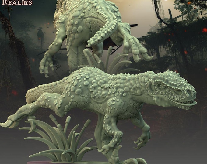 Jungle Dino Pack - Across The Realms Licensed Resin Creature Miniature Set