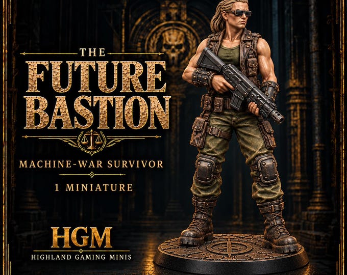 The Future Bastion | 32mm Machine-War Survivor Resin Miniature | Legends of Judgement | HGM Exclusive
