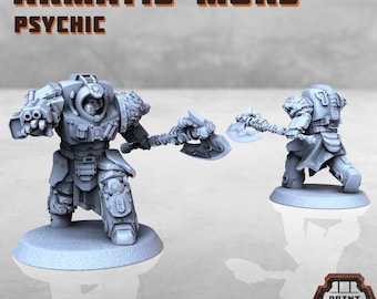 Terminator Armatis Psychic - Print Minis Tabletop Wargaming Miniature for Grimdark | OPR | Sci-fi