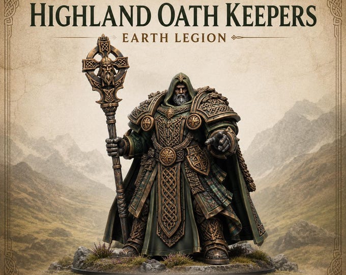 Highland Oath Keepers | Earth Legion | HGM Exclusive 32mm Resin Character Miniature