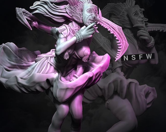 Chaos Demon Princess / Succubus Masque Chaos Excess - Visage Thief - NEW Wildmesh release June 25 Tabletop Wargaming for Grimdark OPR Sci-fi