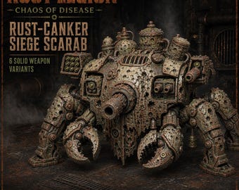 Large Resin Sci-Fi Siege Walker | 6 Weapon Configurations | Rust Legion Rust-Canker Siege Scarab