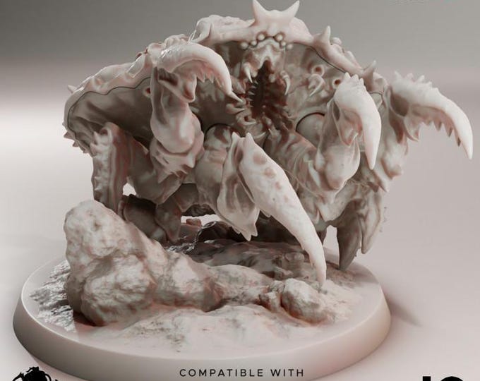Slasher Crab 1.0 - Deep Hive - Oshounaminis - Tabletop wargaming miniature for Grimdark | OPR | Sci-fi | Alien Bug Proxy | Mini