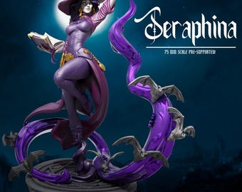 Seraphina Fantasy Miniature for Sci-Fi Wargames & TTRPG DnD Fantasy Tabletop Wargaming | Dungeons and Maidens mini