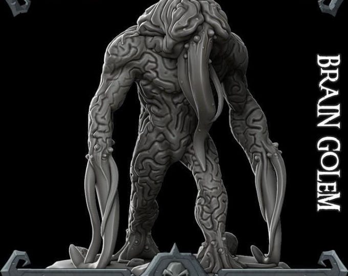 Brain Golem - Rocket Pig Games - Fantasy Resin Miniature