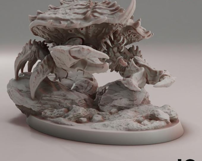 King Crab -  Deep Hive - Oshounaminis - Tabletop wargaming miniature for Grimdark | OPR | Sci-fi | Alien Bug Proxy | Printed mini