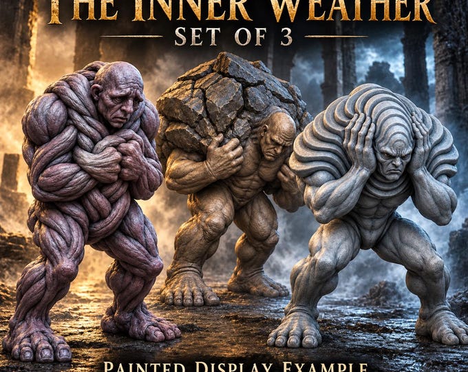 The Inner Weather | Choose The Knot, The Weight, The Static or All 3 | 32mm Dark Fantasy Resin Monsters | HGM Exclusive