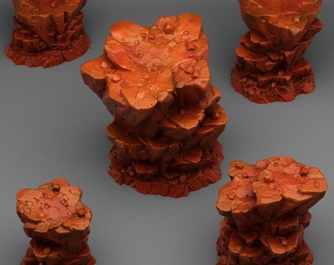 Wild Martian Rock Terrain Objectives - Fantastic Plants & Rocks - Fantasy Terrain Set