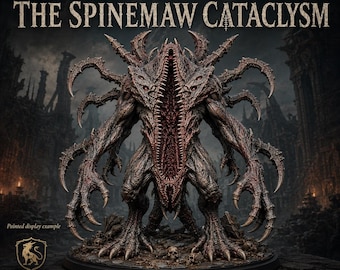 The Spinemaw Cataclysm Miniature  – Dark Fantasy Monster Centerpiece - Highland Gaming Minis Exclusive Sci-Fi Resin Monster - DnD