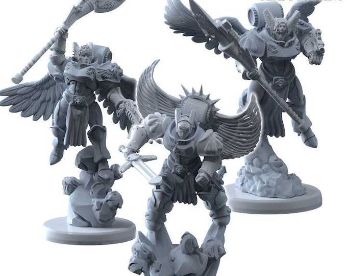 Winged Guard - Sangreal - Printerra Studios - Tabletop Wargaming Miniature for Grimdark | OPR | Sci-fi