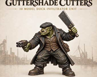 Blackwharf Guttershade Cutters | Choose 1 of 10 Orc Infiltrators or Full Unit | 32mm Resin Miniatures | HGM Original