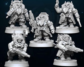 Space Dwarfs - Miniatures - Surveyor Scouts ( 10 ) - Wildmesh -Tabletop Wargaming for Grimdark | Alternative  | OPR Sci-Fi mini