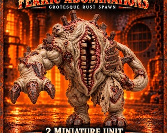 Ferric Abomiations - 1 or 2 Rust Legion Mutant Spawn Resin Miniatures, Grotesque Sci Fi Monsters, Unpainted Tabletop Creatures HGM Exclusive