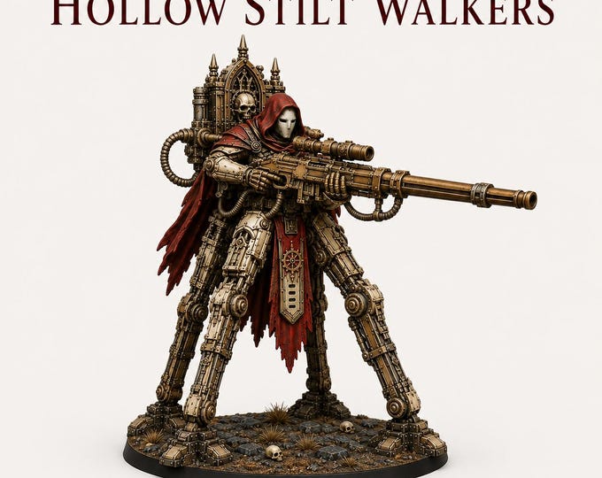 Hollow Stilt Walkers | Hollow Legion HGM | 4 Miniature Squad Set | 4 Weapon Loadouts | 105x70mm Oval Bases