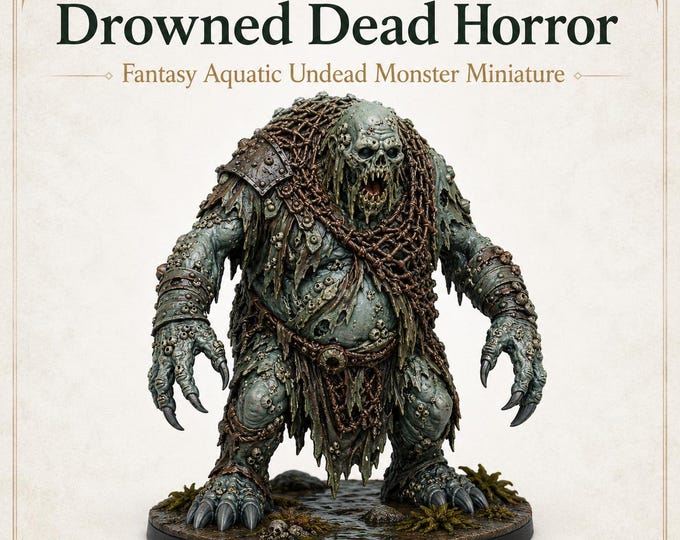 Drowned Dead Horror – Fantasy Undead Boss - Monsters and Fantasy Highland Gaming Minis Exclusive - Sci-Fi Resin Monster