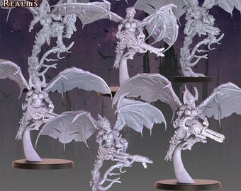 Winged Reavers with Heavy Weapons – Across The Realms – Sci-Fi – Resin Unit