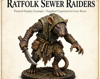 Sumpfang Warren Ratfolk Sewer Raiders - HGM Exclusive Resin Fantasy Miniatures - 10 Unpainted Ratfolk