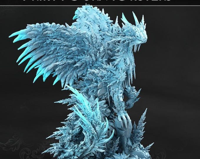 HoarFrost Dragon - Print Your Monsters - Fantasy - Monster Miniature