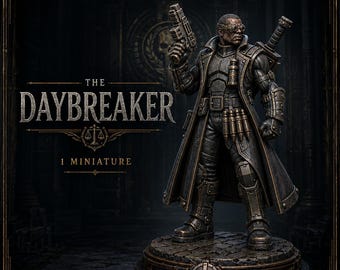 The Daybreaker 32mm Gothic Hunter Resin Miniature – Legends of Judgement – HGM Exclusive