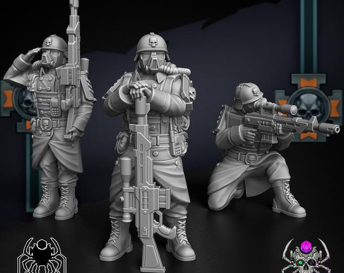 Korps Of Ashes - Snipers  • 32mm Grimdark - Sci-Fi Wargames & TTRPG | Eight Legs Miniatures mini