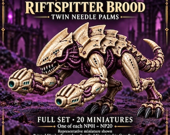 Riftspitter Twin Needle Palms | Choose 1 of 20 or Full Set | 32mm Alien Resin Miniatures | HGM Exclusive